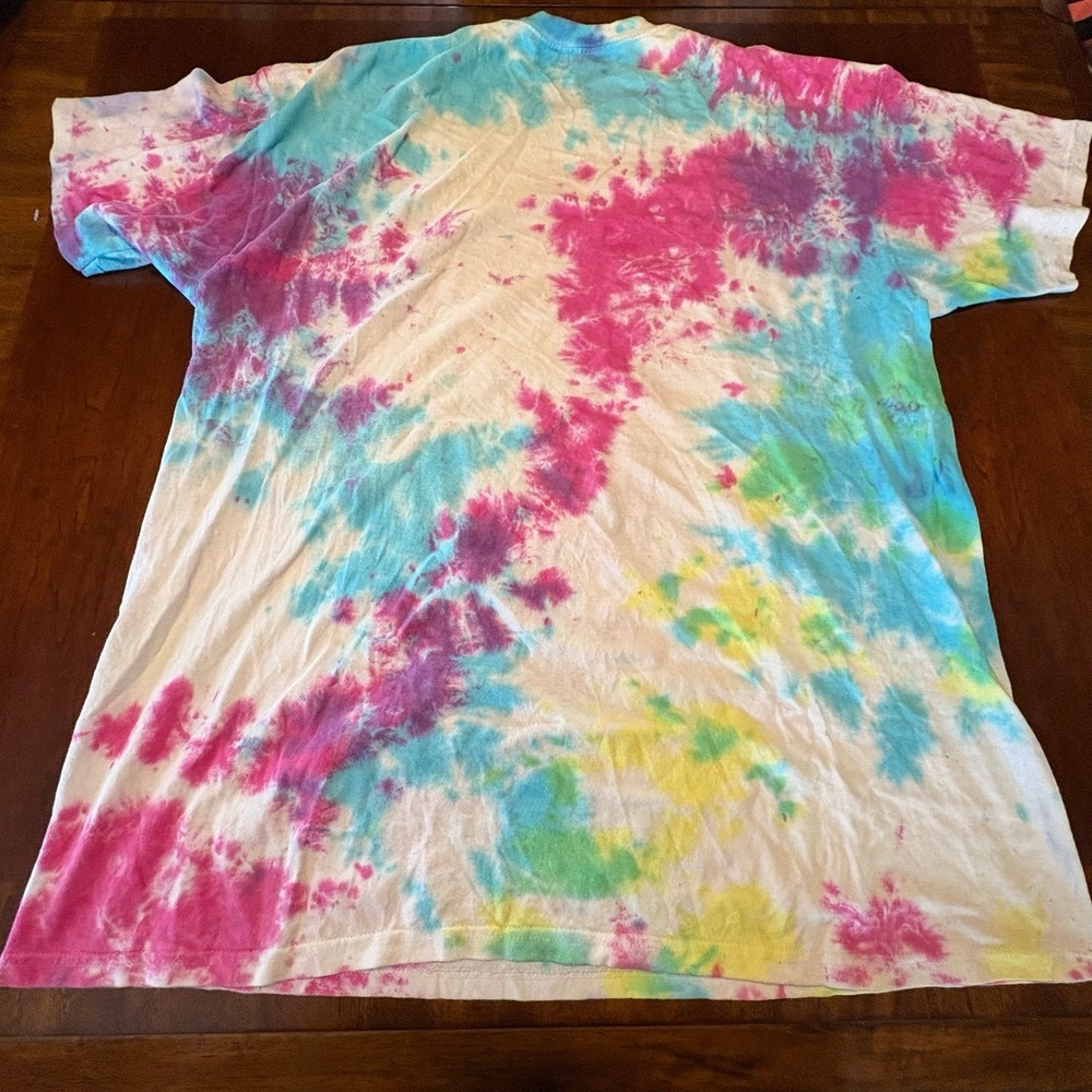 Liquid Blue Psychedelic Mushroom Music Band Tie-Dye T-Shirt Swirl Graphic 2XL - Picture 3 of 4
